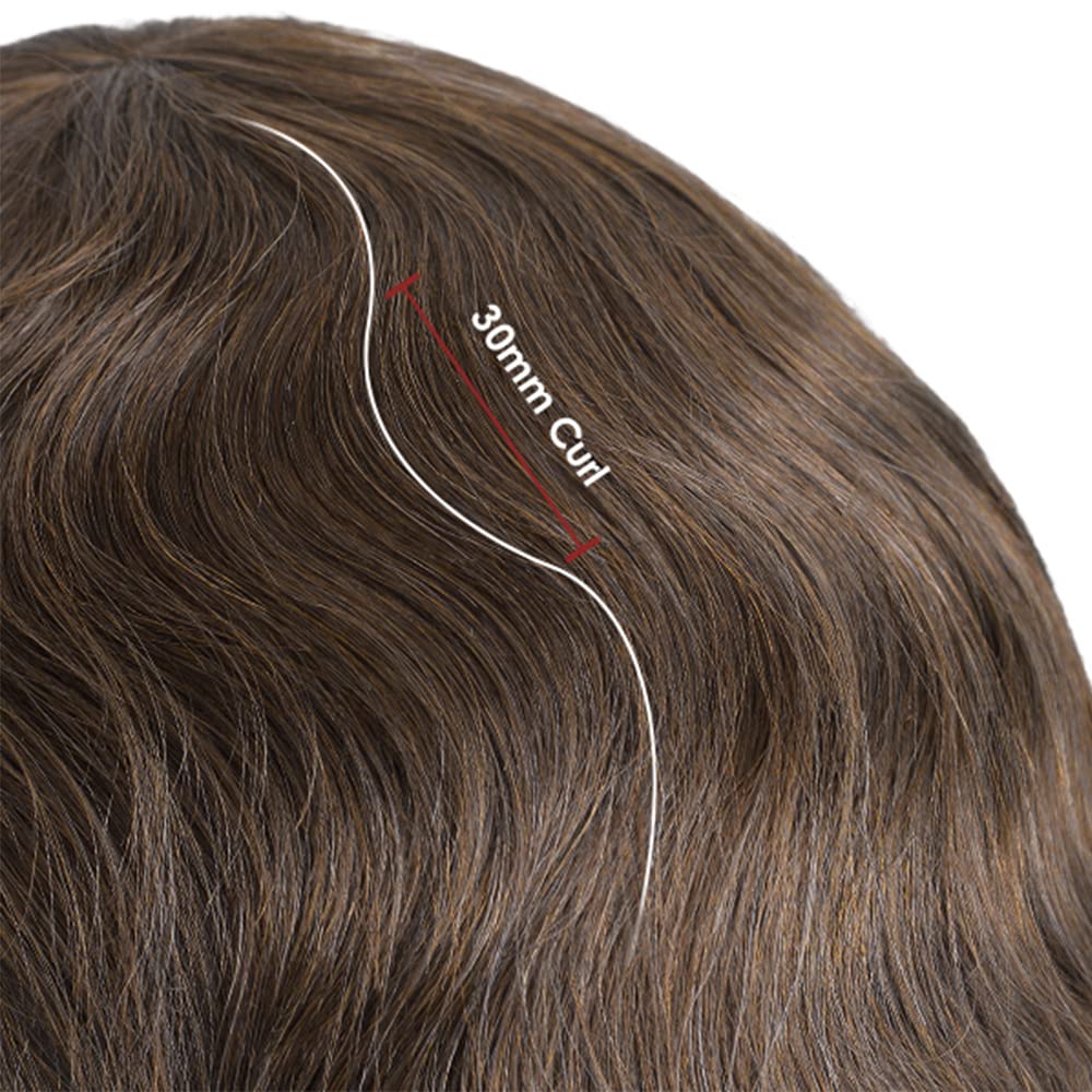 Lordhair Hair System for Men Real Human Hair Full French Lace Mens Hair System Size 8x10 inches Mens Toupee #7