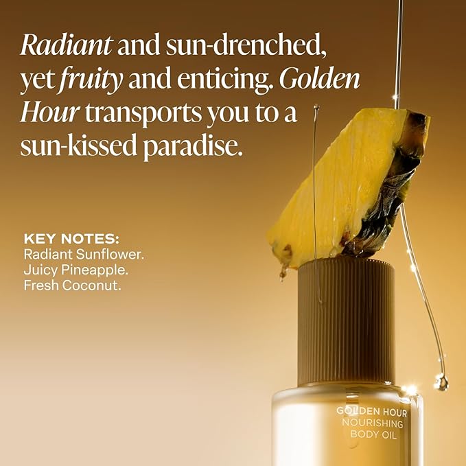 Saltair Nourishing Body Oil | Lightweight Body Glow | Golden Hour, 4 oz