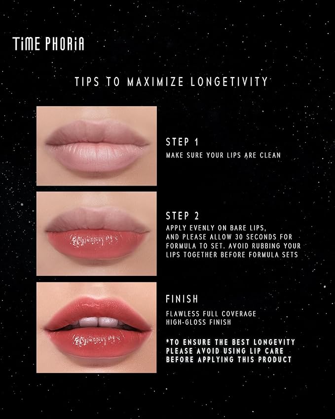 STELLAR DUST LIP STAIN-Long Lasting, Waterproof and Transferproof Lip Tint, Glossy Finish Lip Gloss, Lightweight Lipstick, High Coverage, Stocking Stuffers For Teen Girls (03)