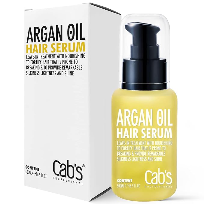 Cab's Silk Essence with Argan Oil & Coconut Oil | Color-Protection Treatment for Dry, Frizzy & Curly Hair | Hair Serum for Growth & Shine