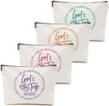 4 Pcs Girls Trip Gifts Favors, Girls Weekend Gifts Makeup Bag, Bestie Gifts Weekend Bag Vacation Cosmetic Bag, Friendship Gifts for Women Best Friend, Graduation Wedding Gifts Toiletry Bag