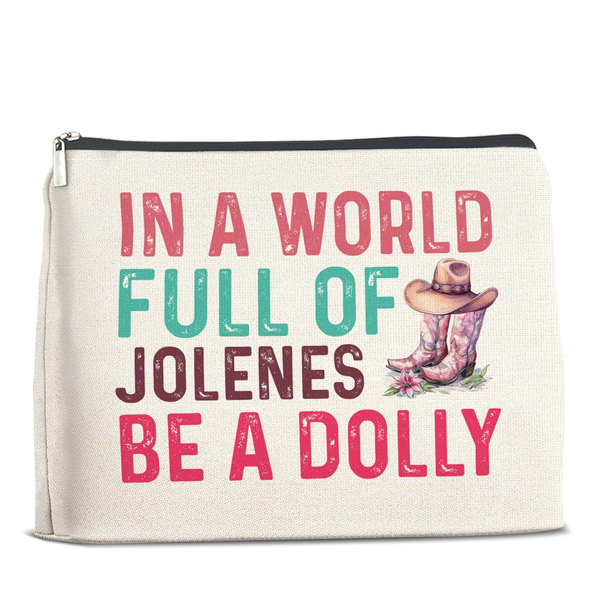 UPNEGE Dolly Fans Gifts Western Country Music Makeup Bag for Women