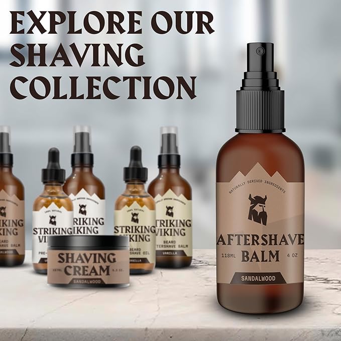 Striking Viking Aftershave Balm - 4 Fl Oz, Sandalwood Scent