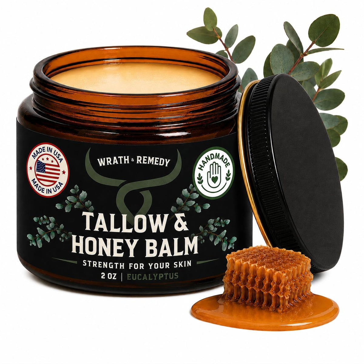Organic Beef Tallow for Skin, Handcrafted, Concentrated (Lavender, 2 oz)