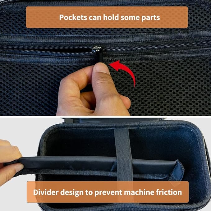 Janebert Hard Travel Case for Hair Clippers, Hair Cutting Barber Supplies Holder, Trimmer Organizer Storage Bag for Ufree/Hatteker/Oneisal/Wahl 5Star/Andis Men Razor Guard Grooming Kits (Black)