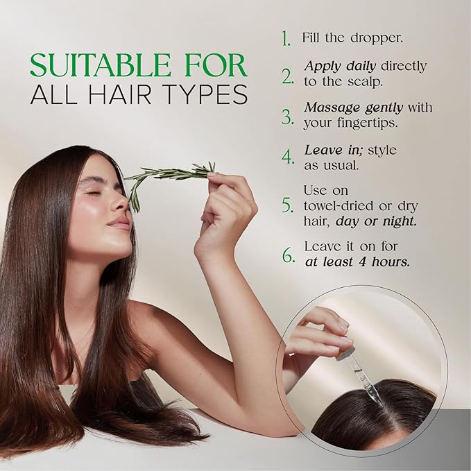 Caffeine Hair Growth Serum Women Made in USA - Scalp Serum Hair Growth Non-Greasy Biotin Rosemary, Amla & Caffeine - 1 Fl.Oz Natural Residue-Free - Gotero Anticaida y Crecimiento - Regrowth Treatment