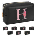 Initial Makeup Bag for Women, Travel Makeup Bag Personalized Birthday Gifts