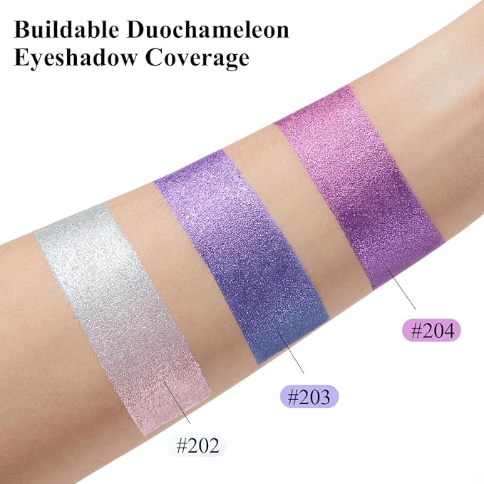 LUXAZA 3 Pcs Cream Eyeshadow Stick Quick Makeup Set Lavender Purple White