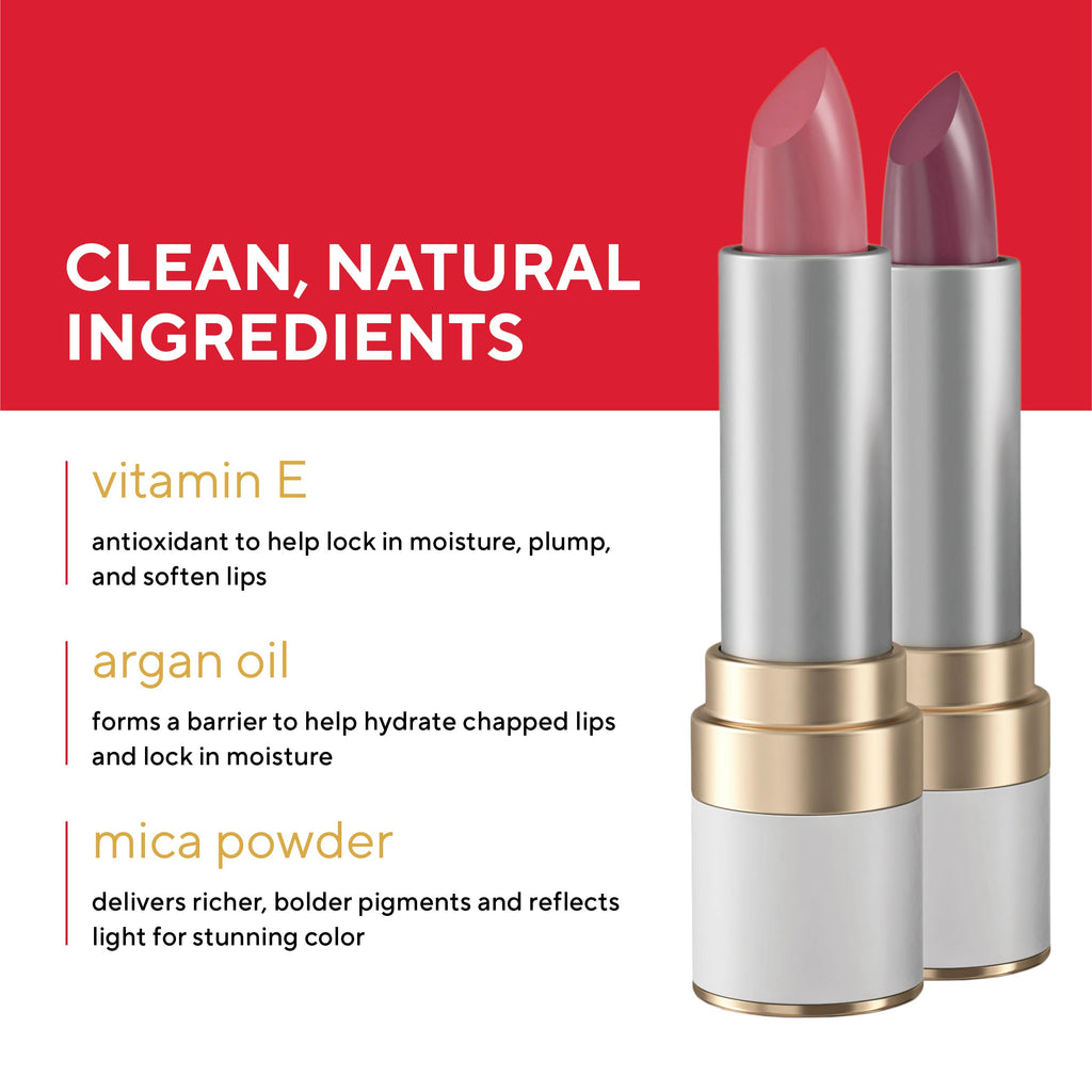 Mirabella - Sealed with a Kiss Smudge Proof Lipstick, Long-Lasting No-Bleed Lip Makeup, Hydrating Lip Color with Vegan Lanolin & Vitamin E, Berried Modern Matte Lipstick