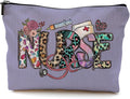 QGFM Nurse Makeup Bags,Nurse Gifts for Women,Nurse Cosmetic Bags With Zipper,Nurse Gifts for Nursing Student,Student Nurse Gifts(Purple)