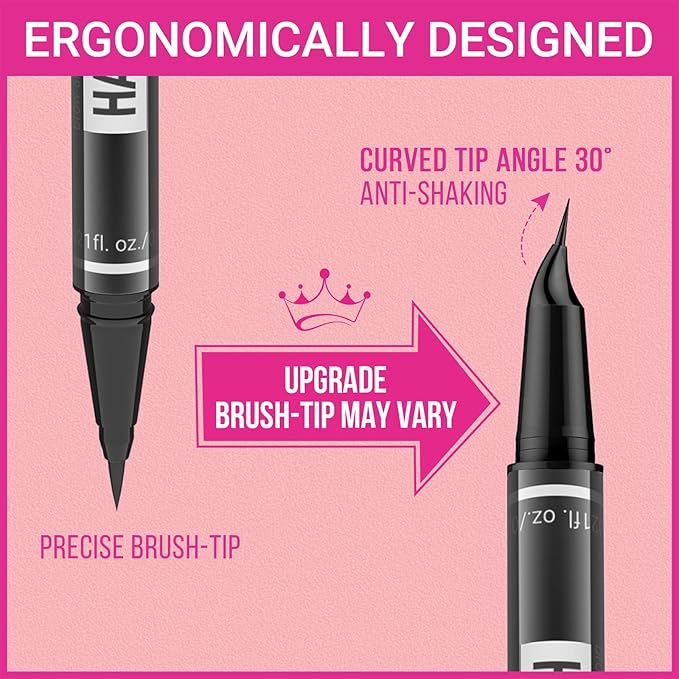 iMethod Microblading Eyebrow Pen - Eyebrow Pencil Magical 2-in-1 Dual-Ended Eye Brow Pencils for Women with 4-Fork-Tip & Ultra Precise Brush-Tip Create Natural Hair-Like Brows, Last All-Day, Black