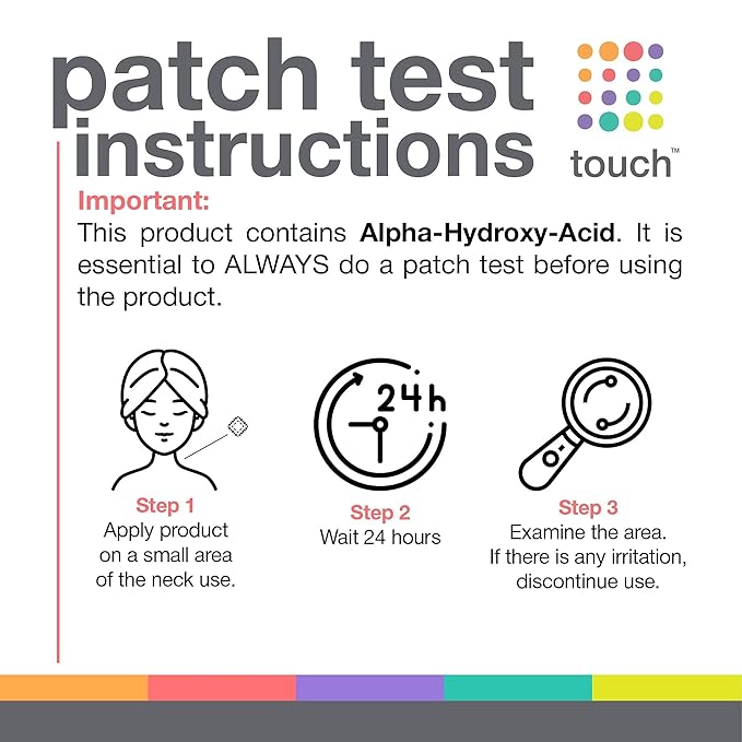TOUCH Glycolic Acid Toner with Rose Water & Witch Hazel, 6 oz