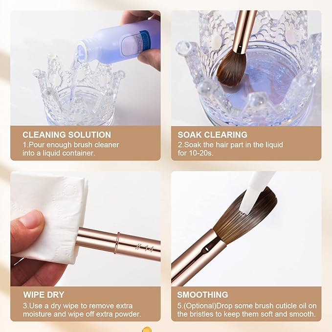 Acrylic Nail Brush Size #16,KEMEISI 100% Pure Kolinsky Nail Art Brushes Sturdy Handle Oval Shaped Acrylic Powder Nail Design Tools for Professional Manicure DIY Home Salon (Gold)