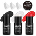 YBUETE Black White Red Face Body Paint Stick Set for Halloween Cosplay SFX