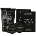 Acne System for Men and Boys, Face Wash, Moisturizer, Pimple Patches, Shield Men's Skin Care Set (4 Months)