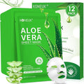12 Pack Aloe Vera Face Masks Skincare, Sheet Aloe Hydrating Face Mask