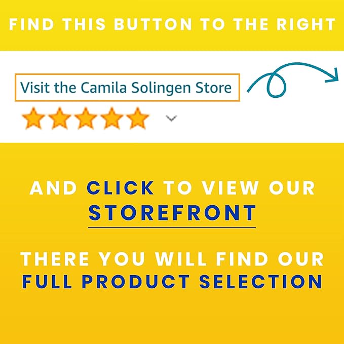 Camila Solingen CS02 3 1/2" Professional Hypoallergenic Gold Plated Manicure & Pedicure Sharp Curved Nail Cutting Scissors. Made of Durable Stainless Steel in Solingen, Germany