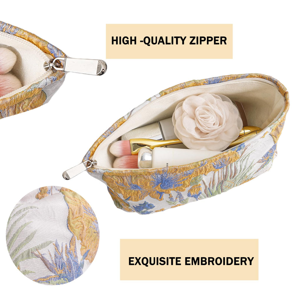 getgto 2 Pcs Makeup Bags, Large Cosmetic Bag Travel Toiletry Bag