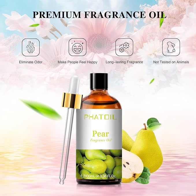 PHATOIL Pear Fragrance Oil for Diffuser Aromatherapy 3.38FL.OZ