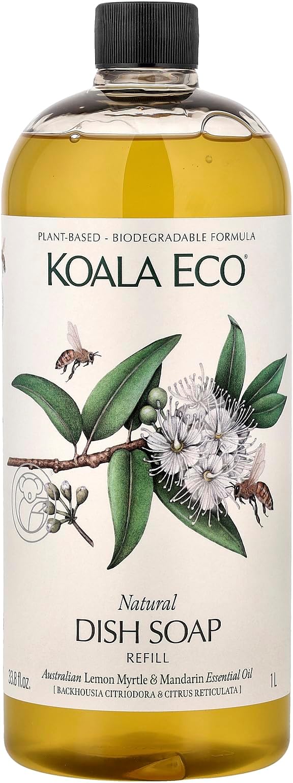 Koala Eco Dish Soap, Australian Lemon Myrtle & Mandarin Essential Oil, 34oz