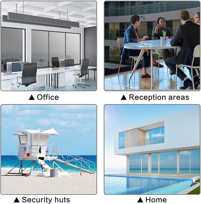 Volcanics One Way Window Privacy Film Daytime Privacy 17.5" x 78.7", Silver