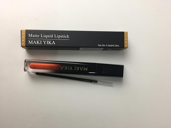 MAKI YIKA Orange Lipstick Matte Liquid for Women ColorStay Long Lasting Lipsticks