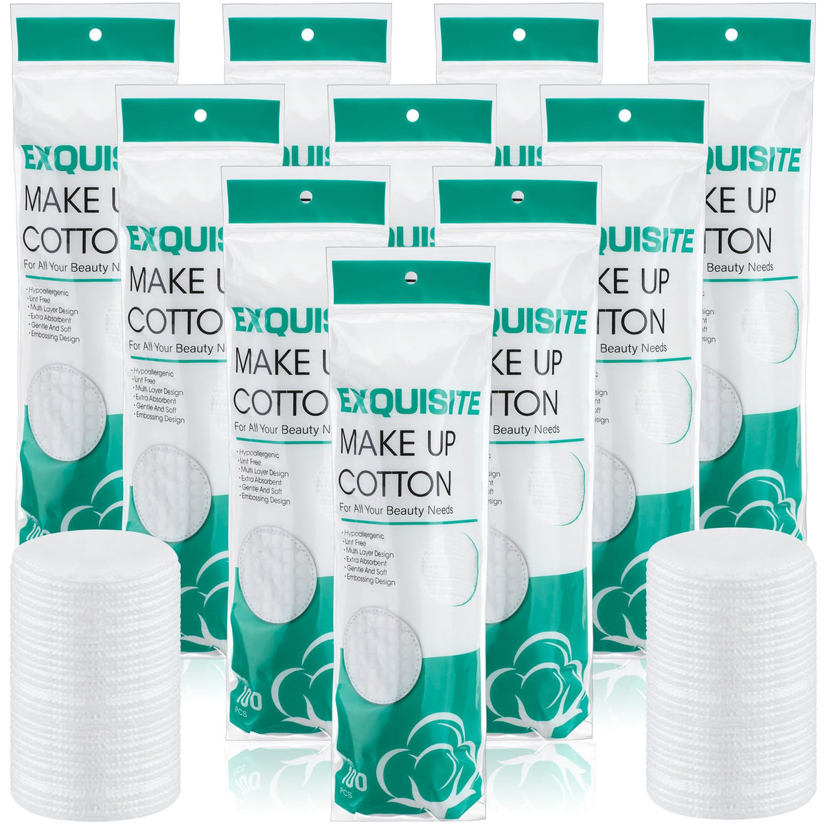 Maxcheck 2500 Pcs Cotton Rounds Bulk, Makeup Remover Pads for Face