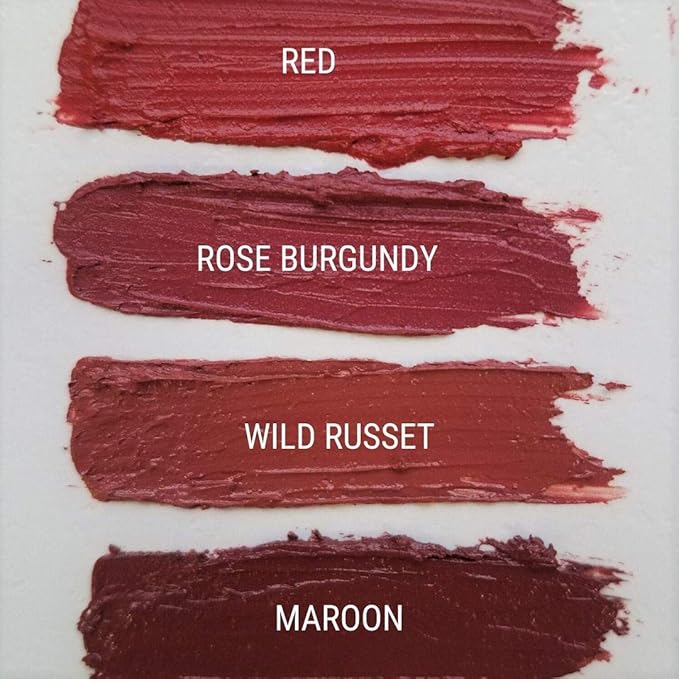 Aromi Natural Lipstick | Vegan Makeup, Cruelty-free Beauty, Dye-free Lipstick, Rosy Lip, Mother's Day Gift Idea (Rose Burgundy)
