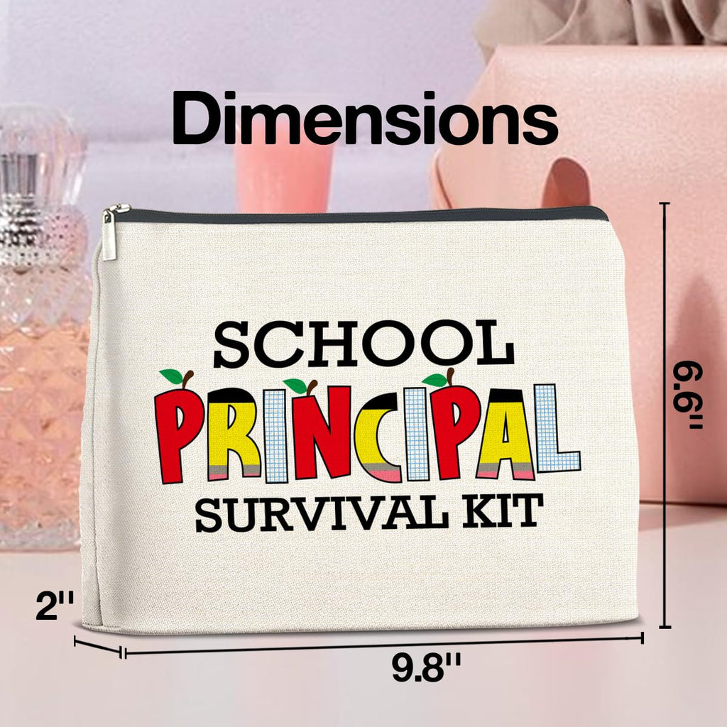 UPNEGE School Principal Gifts: Makeup Bag, Appreciation Gifts for Women, Survival Kit Zipper Pouch