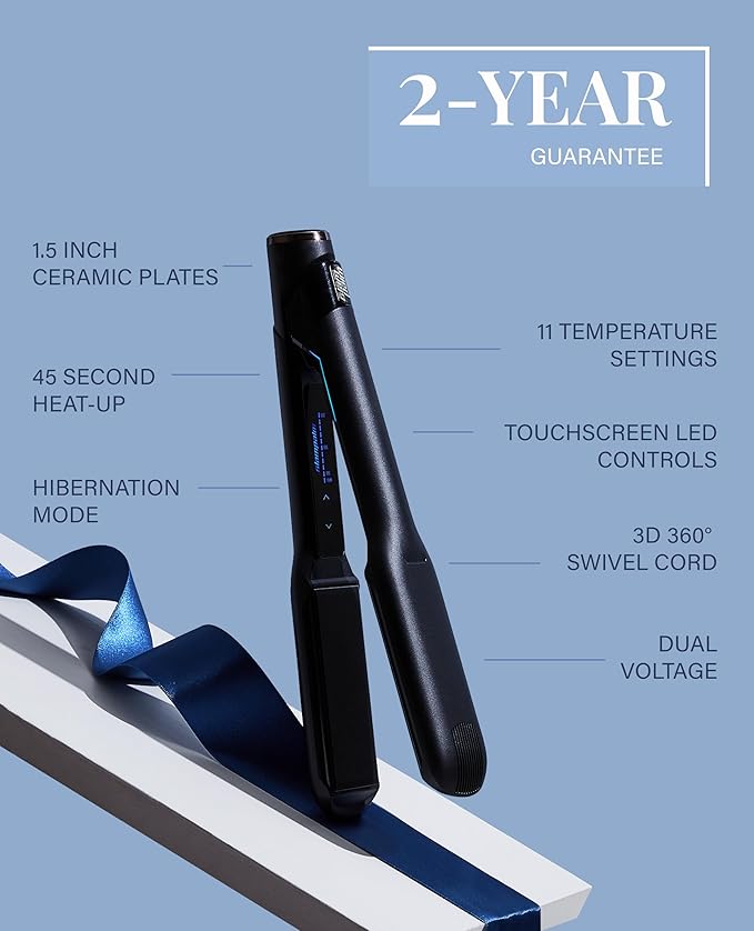 GLAMPALM GlamMuse Wide 1.5" All-Ceramic | Korea's No.1 Hair Straightener