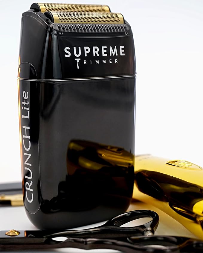 Supreme Trimmer 2-in-1 DLC T-Shaper Beard & Hair Trimmer + Crunch Lite Foil Shaver | Barber-Grade Precision & Travel Kit | Cordless Beard Grooming Set