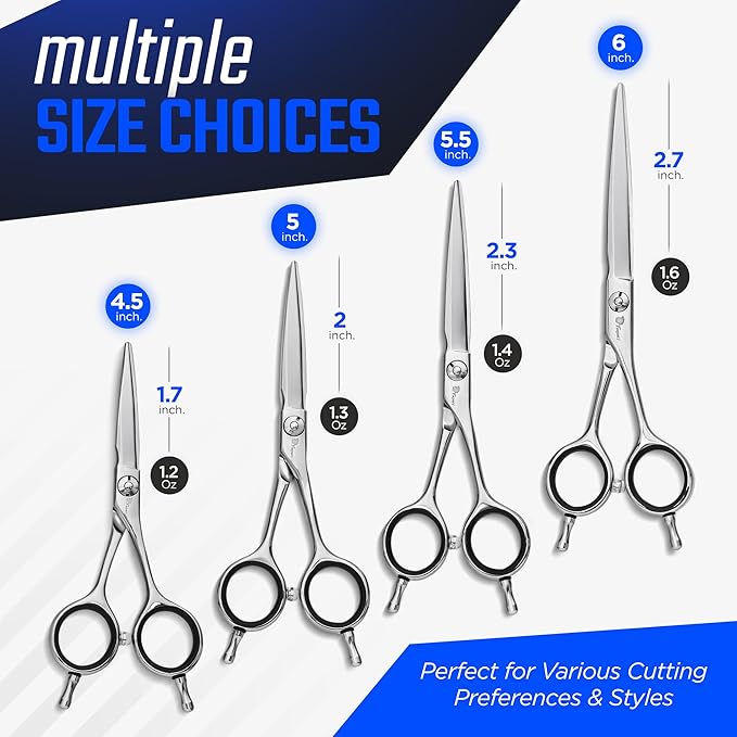 Fagaci Professional Hair Cutting Scissors 5", Sharp Thin Blades Hair Shears
