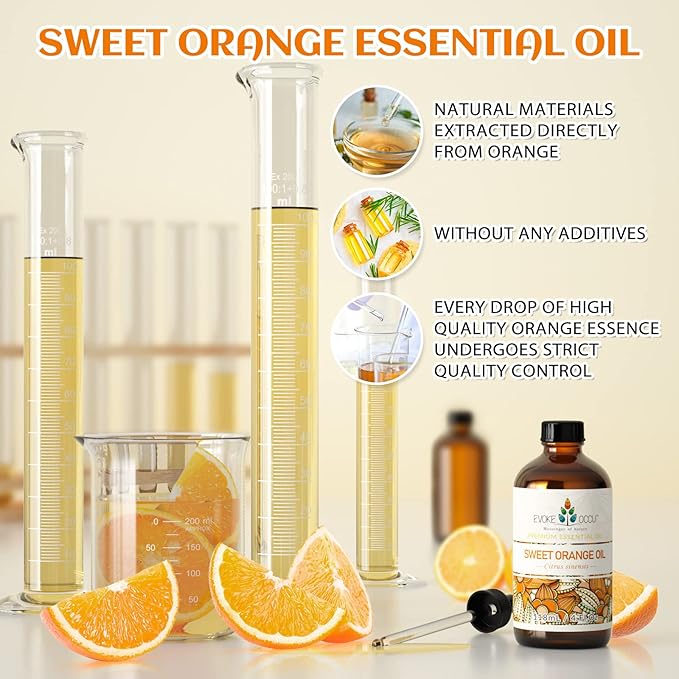 EVOKE OCCU Orange Essential Oil for Diffusers & Skin Care