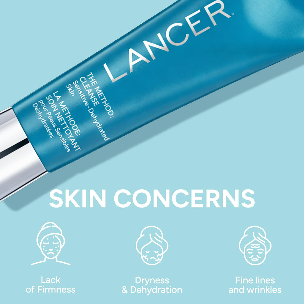 Lancer Skincare The Method: Cleanse Face Cleanser, Daily Face Wash with Salicylic Acid, Sensitive or Dehydrated Skin, 4.05 Fluid Ounces