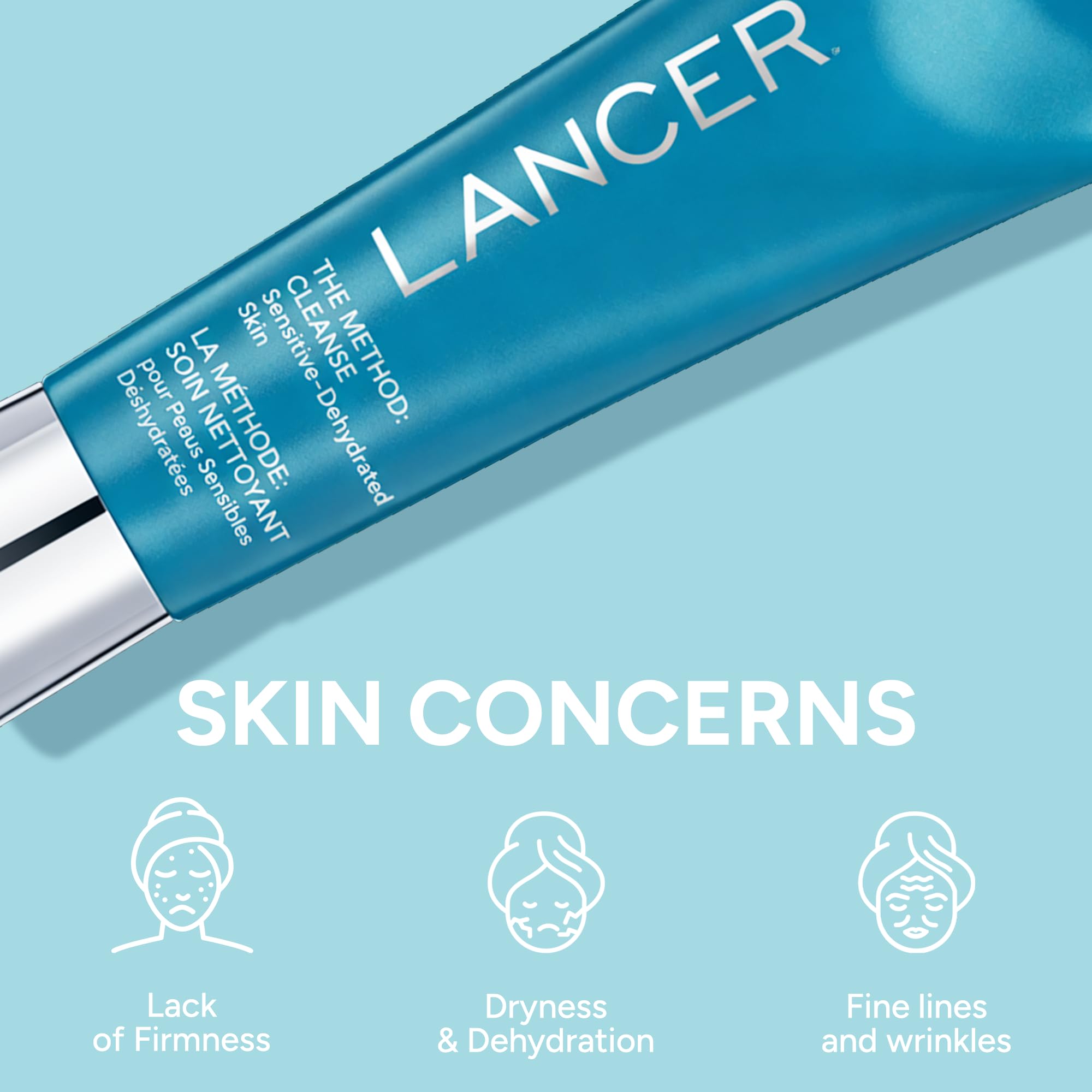 Lancer Skincare The Method: Cleanse Face Cleanser, Daily Face Wash with Salicylic Acid, Sensitive or Dehydrated Skin, 4.05 Fluid Ounces