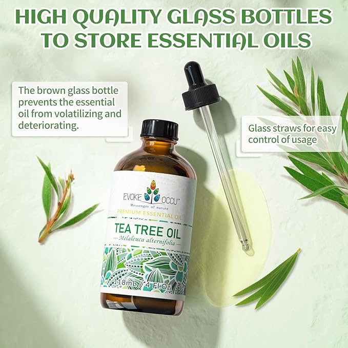 EVOKE OCCU Tea Tree Oil for Skin, Face, Toenail, Hair