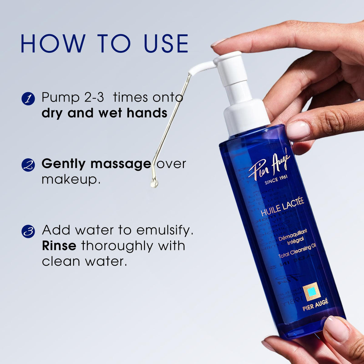 Pier Augé Cleansing Oil for Face, Makeup Remover Oil & Facial Oil Cleanser, Dissolves Waterproof Makeup, Sunscreen & Impurities, Deep Oil Cleanser for All Skin Types, 6.7 Fl Oz