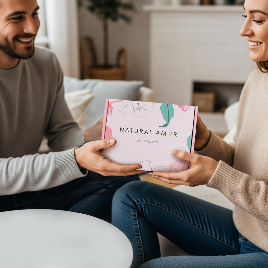 Natural Amor Lavender Spa Gifts for Women,7pcs Self Care Box Including Handmade Soap Bar, Candle, Bath Butter