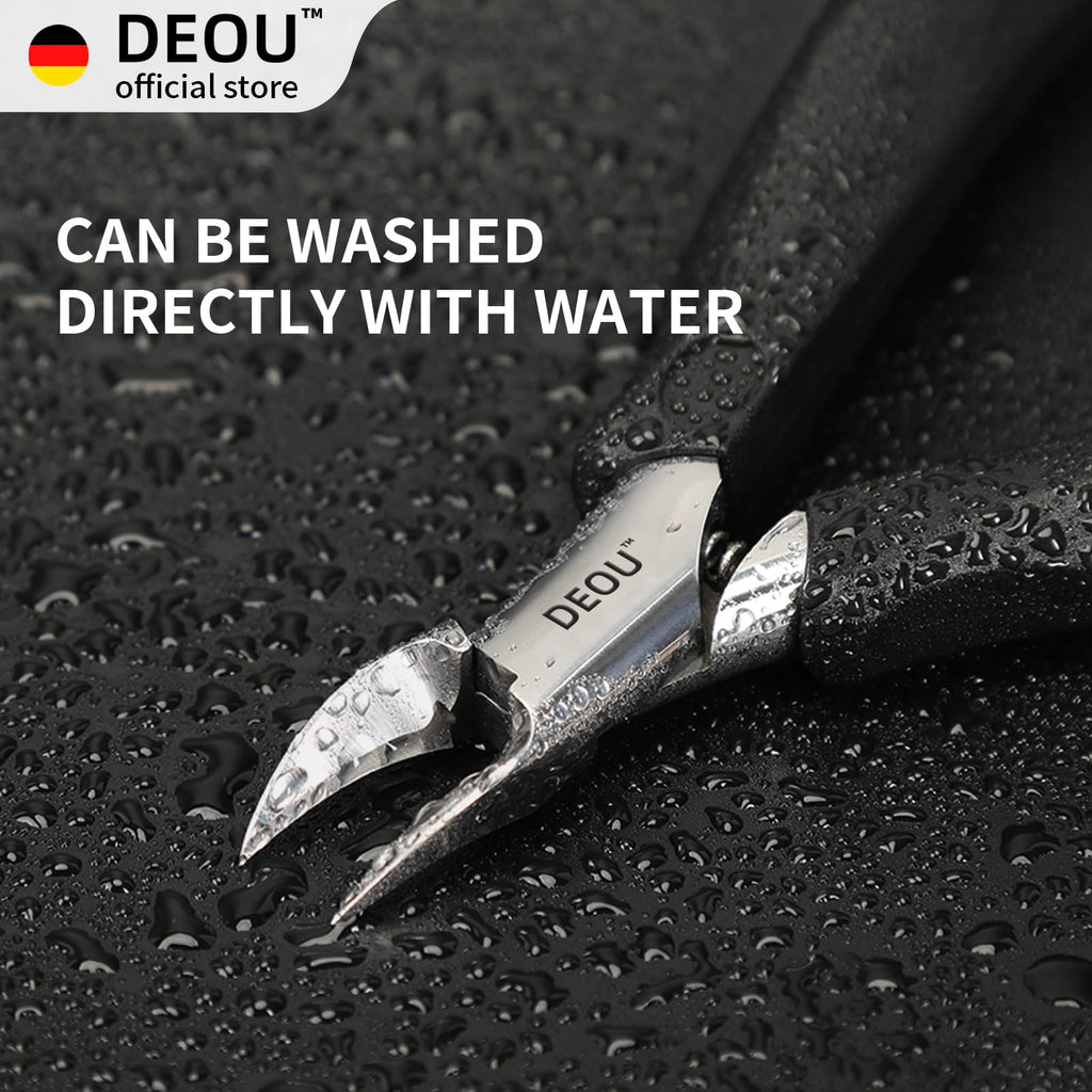 DEOU Toenail Clippers Blade for Ingrown and Thick Nails Stainless Steel Pedicure Tools at Home ingrown toenail Treatment Professional Podiatrist Nail Clippers with (Eagle Beak Pliers+Nail Remover)