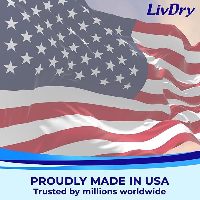 LivDry Adult Incontinence Underwear, Overnight Comfort Absorbency, Leak Protection, X-Small (88 Count)