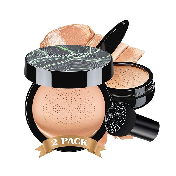 Cushion Foundation Concealer for Older Women CC Cream 2 PCS Nude