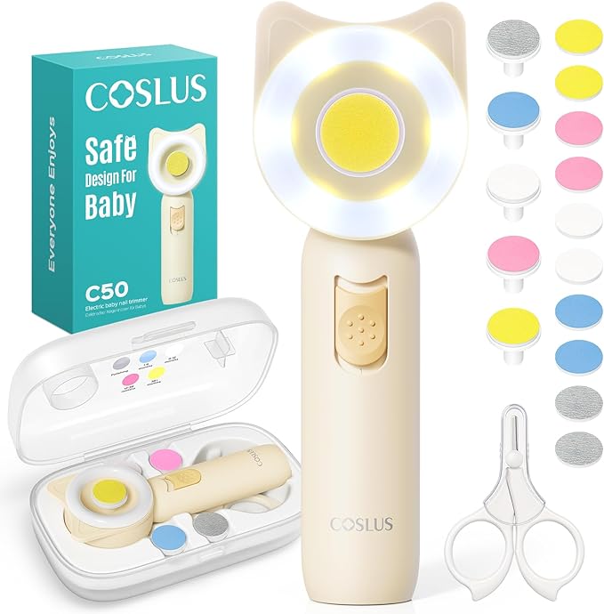 COSLUS C50 Baby Electric Nail File Trimmer, Gentle & Safe