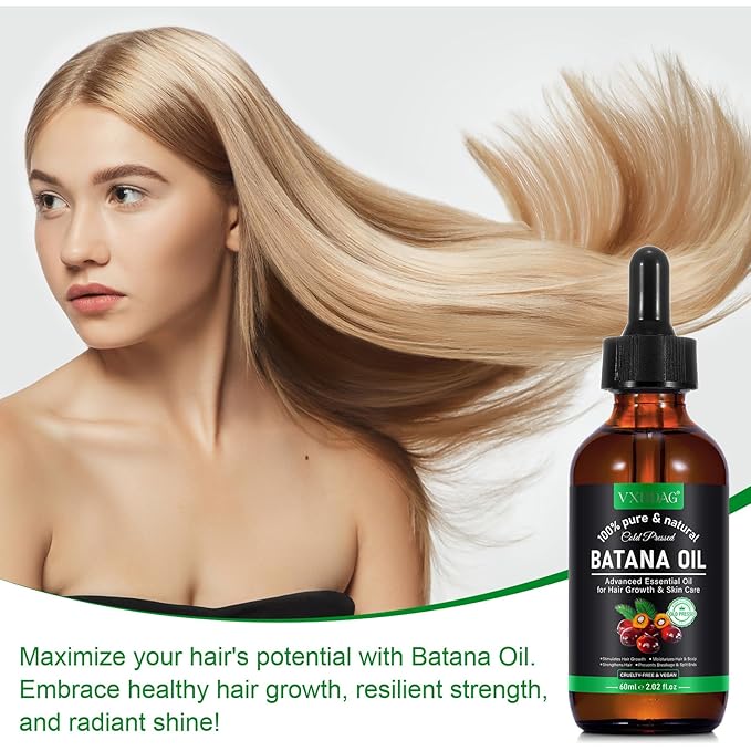 Batana Oil for Hair Growth - 100% Pure & Natural Batana Oil from Honduras, Eliminate Hair Split Ends,Enhances Hair & Skin Radiance Nourishment, All Hair Types 4.04 fl oz