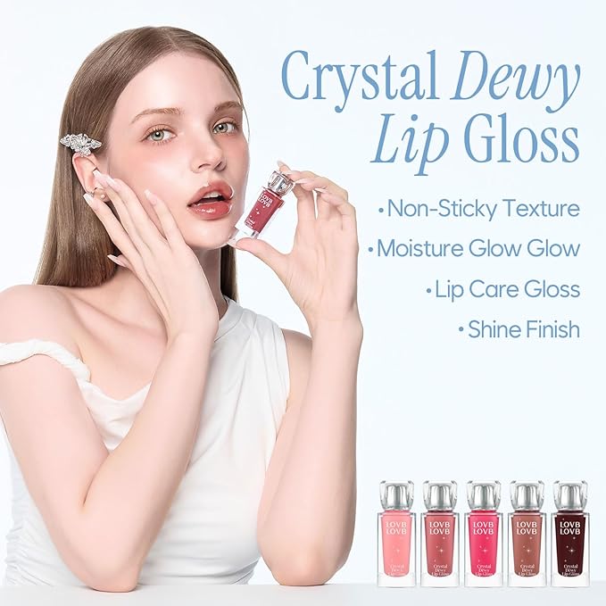 LOVB LOVB Crystal Dewy Lip Gloss 0.17 oz. 02 CHARMING ROSE