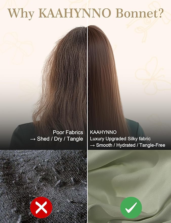 Adjustable Silk Bonnet Satin Curly Hair Wrap for Sleeping Women Anti Frizz