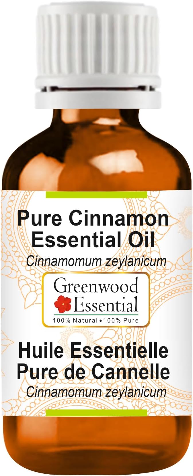 Greenwood Essential Pure Cinnamon Essential Oil (Cinnamomum zeylanicum) Steam Distilled 10ml (0.33 oz)