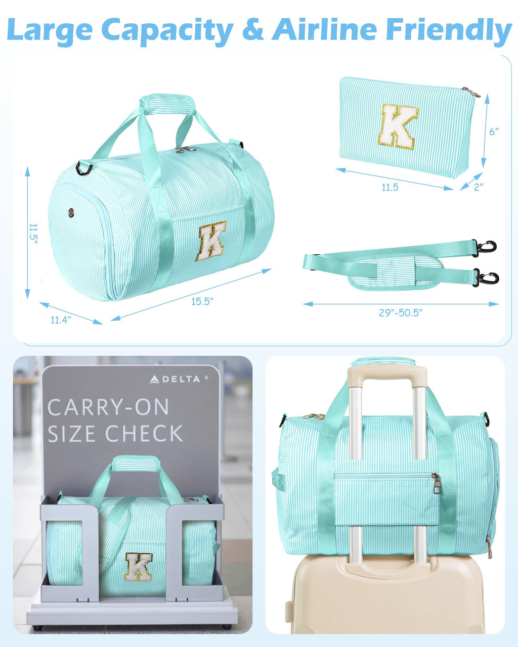 Vogewood Gifts for 10 Year Old Girl, Girls Travel Duffle Bag, Kids Duffel