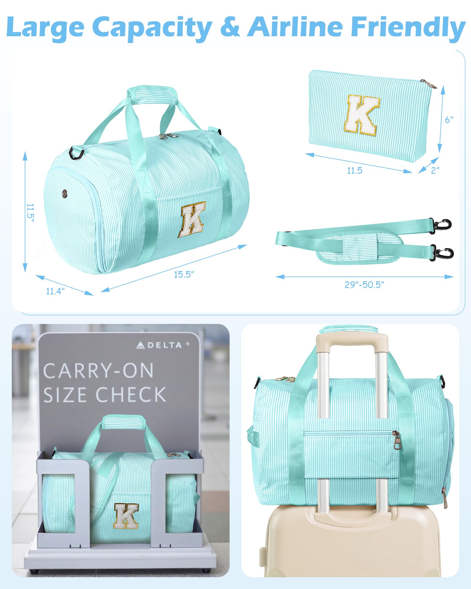 Vogewood Gifts for 10 Year Old Girl, Girls Travel Duffle Bag, Kids Duffel