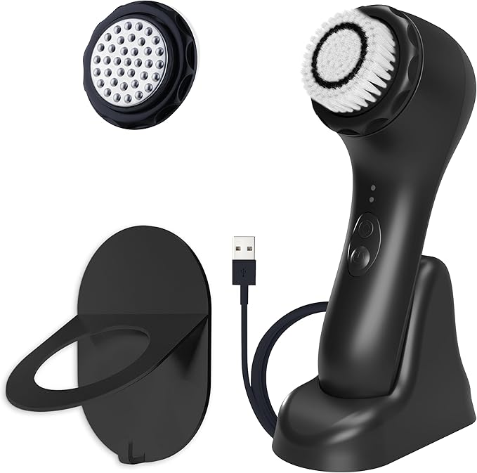 Spa Sciences NOVA - Sonic Cleansing Face Brush & Infusion System - Black