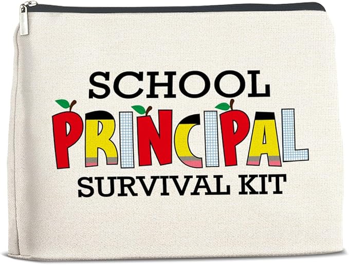 UPNEGE School Principal Gifts: Makeup Bag, Appreciation Gifts for Women, Survival Kit Zipper Pouch